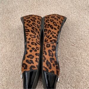 Rockport Leopard Print Flats with Black Trim